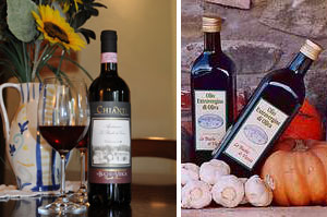 Vino Chianti DOCG e olio Extravergine d'oliva
